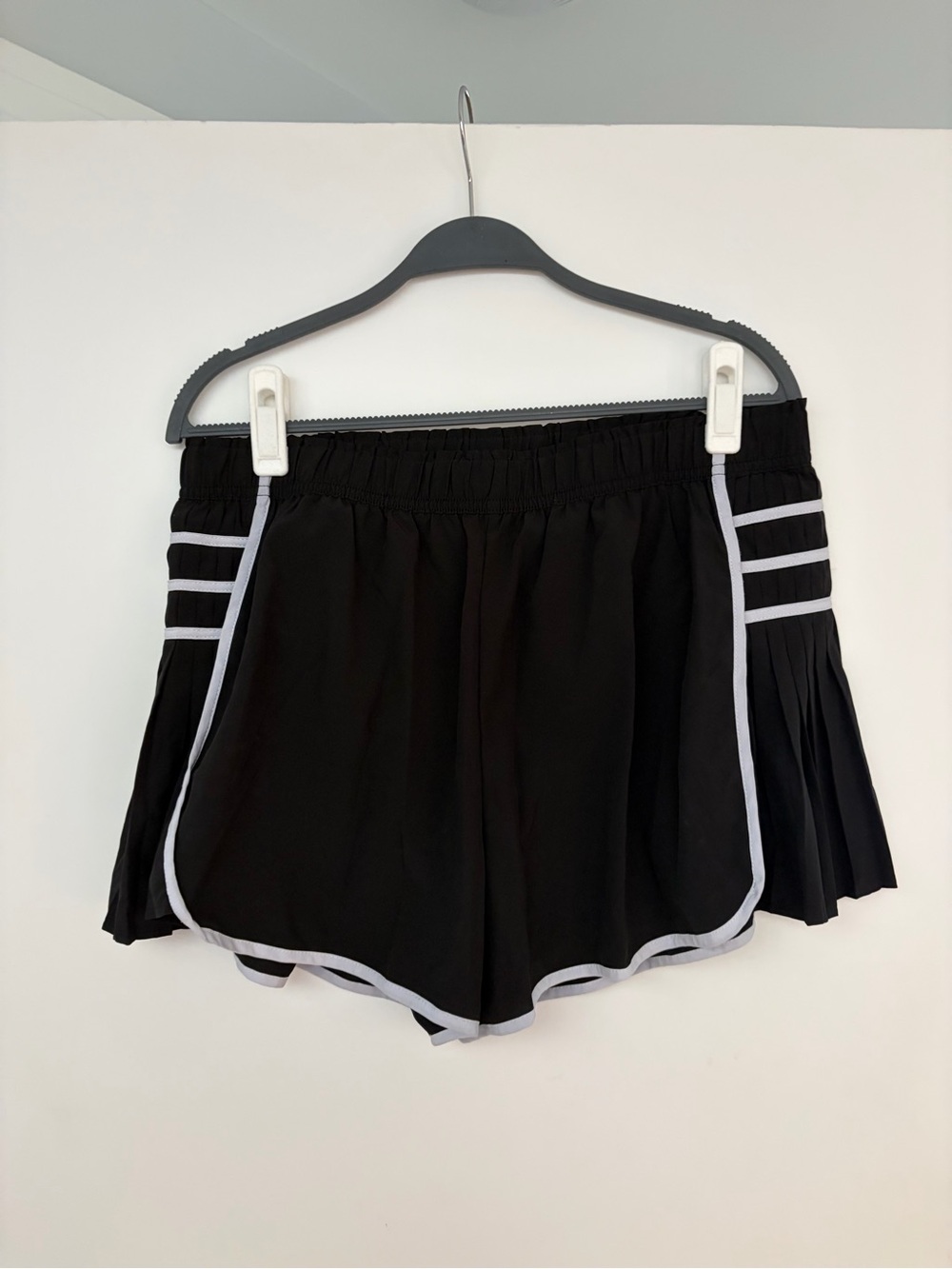 Black Women's Athletic Shorts with Contrast Trim